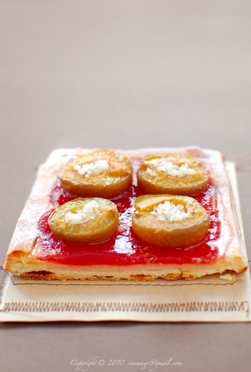 Greengage rough puff tart