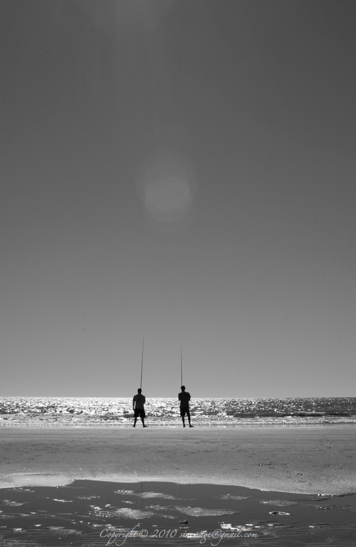 Fishermen Kapiti coast Wellington New Zealand