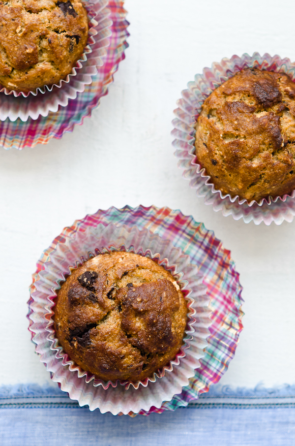 Gluten Free Banana and Chocolate Muffins | At Down Under | Viviane Perenyi