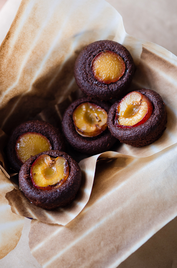 Plum and Chocolate Cakes