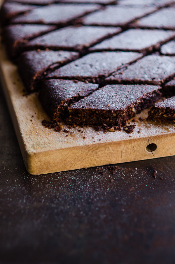 Chocolate and Walnut Slice | At Down Under | Viviane Perenyi